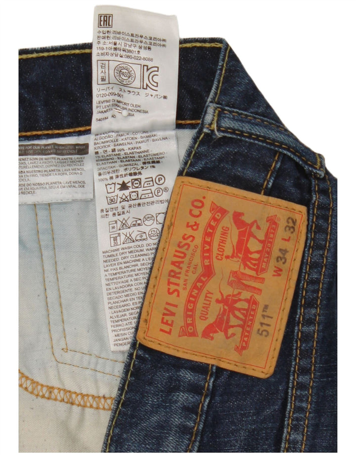 Jeans Levi's 511 Slim da donna W34 L32 in cotone blu
