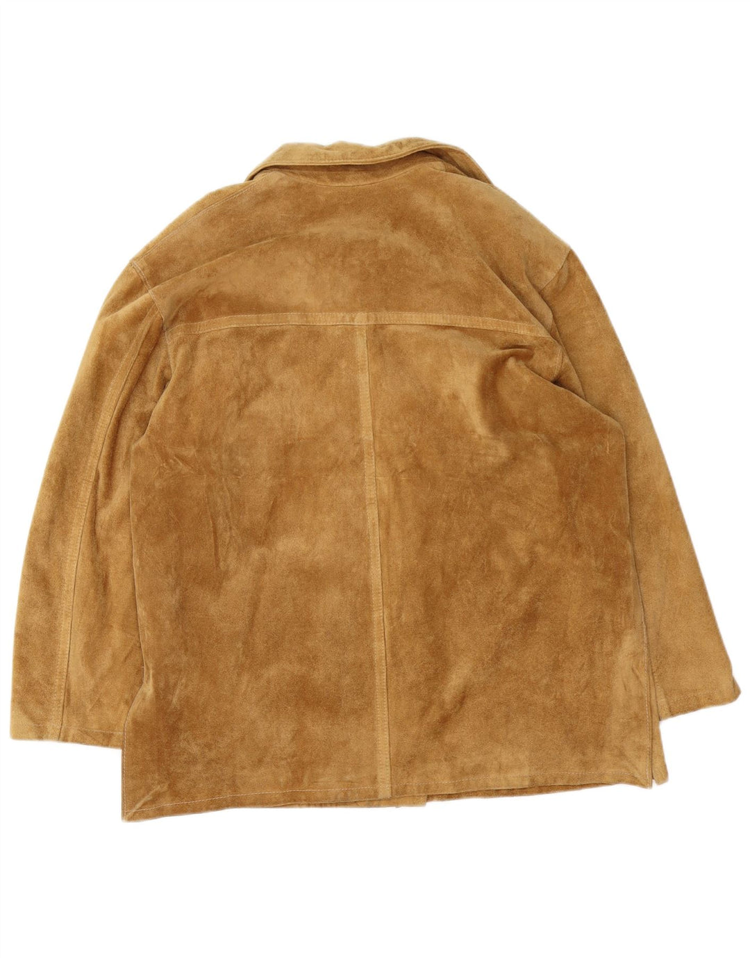 Giacca da donna oversize in pelle scamosciata Davin IT 44 in pelle marrone medio