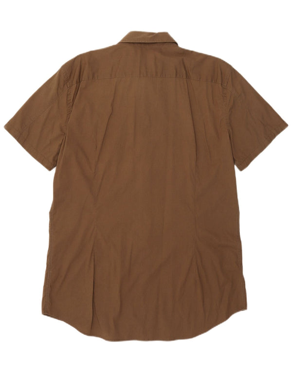 Camicia a maniche corte da uomo Diesel medio cachi
