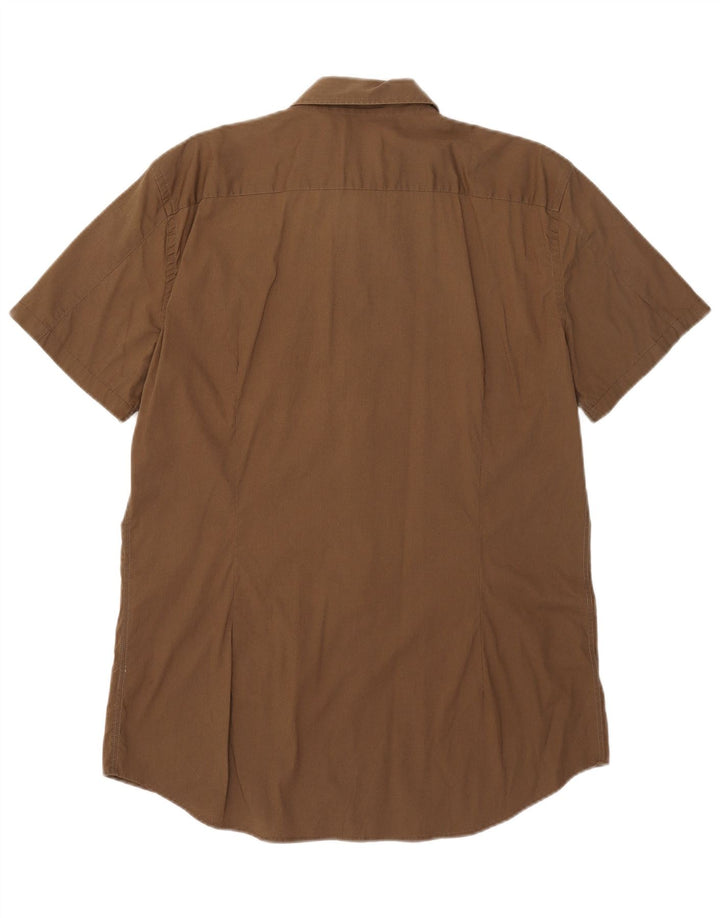 Camicia a maniche corte da uomo Diesel medio cachi