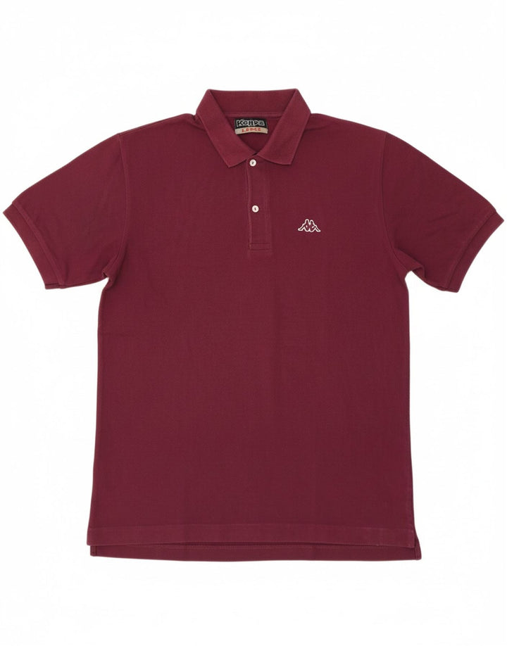 KAPPA Mens Polo Shirt Large Burgundy Cotton Vintage Kappa and Second-Hand Kappa from Messina Hembry 