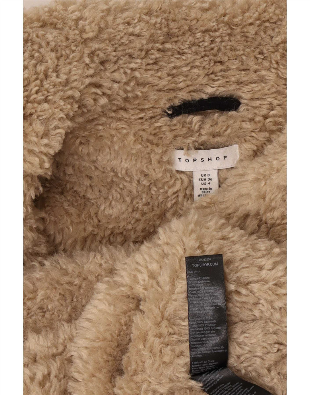 Topshop Giacca da donna oversize in velluto a coste UK 8 Small Black Colourblock