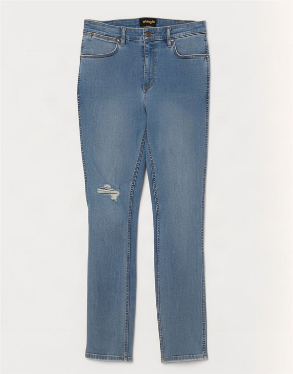 Jeans skinny effetto consumato Strangler da donna Wrangler W31 L30 cotone blu