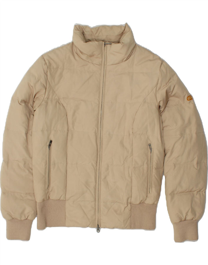 SERGIO TACCHINI Womens Padded Jacket IT 46 Large Beige Polyester Vintage Sergio Tacchini and Second-Hand Sergio Tacchini from Messina Hembry 
