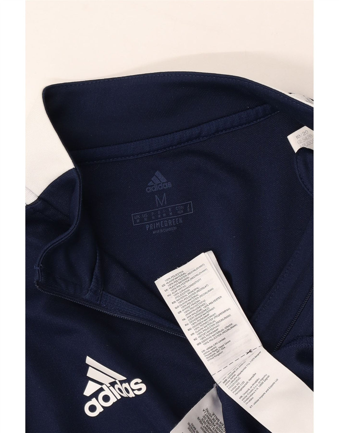 Adidas Uomo Aeroready Pullover Tuta Top Medium Blu Navy Colourblock