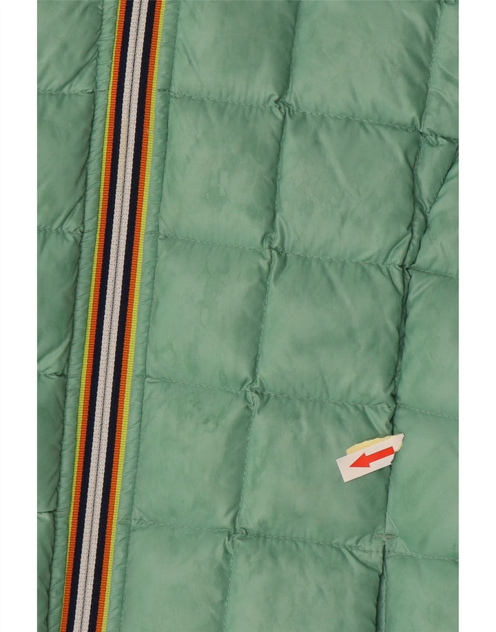 Giubbotto imbottito reversibile con cappuccio per bambina K-Way 11-12 anni in poliammide bianco sporco