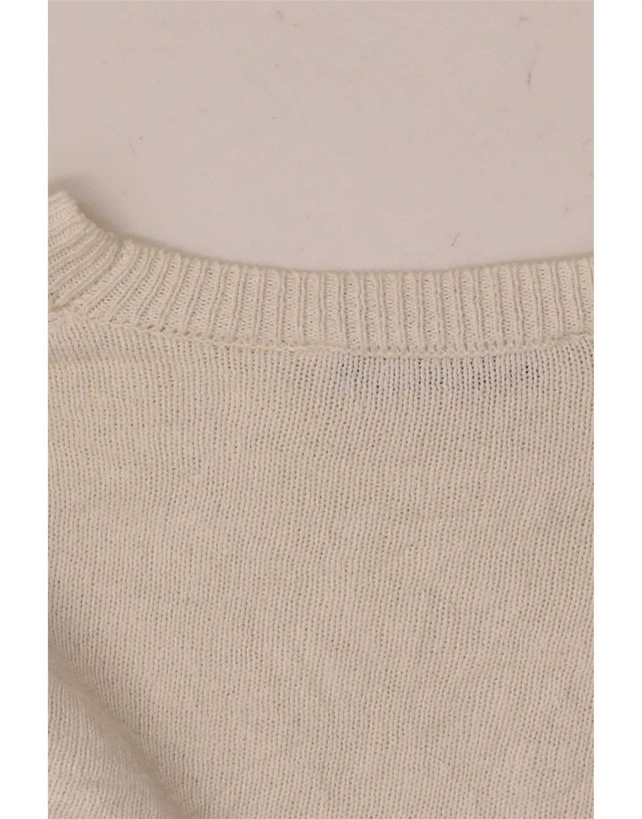 Top corto da donna Zara manica lunga UK 6 XS bianco