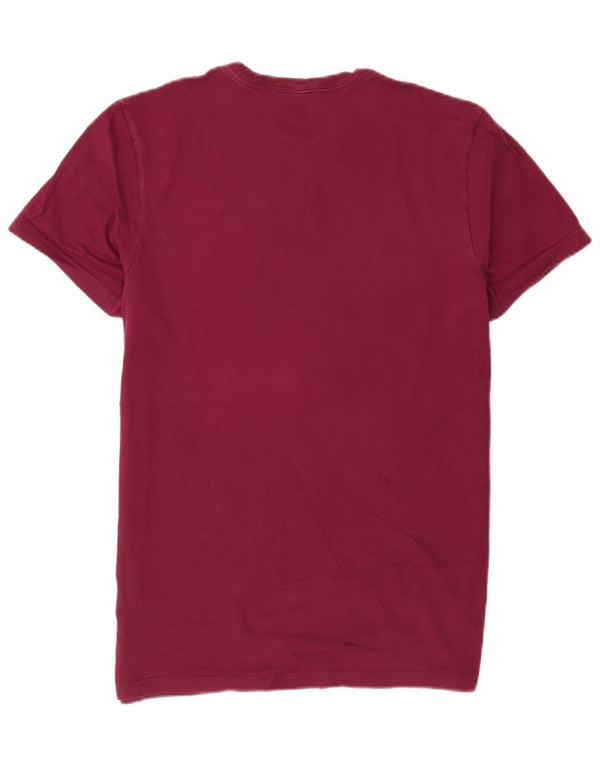 T-shirt da uomo dalla vestibilità classica Jack Wills Top in cotone bordeaux medio