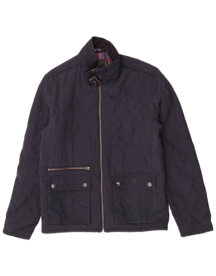 Giacca trapuntata da uomo Ted Baker taglia 4 grande in poliestere blu navy