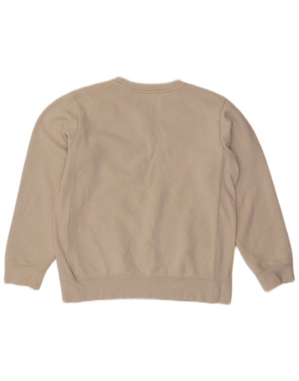 Felpa con grafica da donna Champion UK 16 Large in cotone bianco sporco