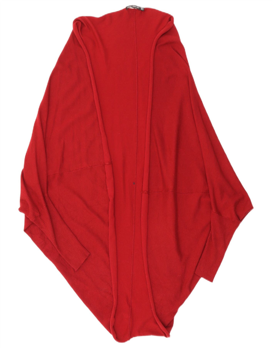 Maglione cardigan aperto a linea lunga da donna ZARA UK 14 marrone medio