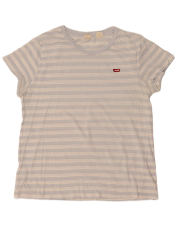 T-shirt da donna Levi's Top UK 16 a righe grandi blu