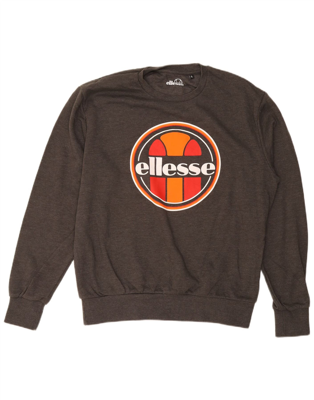 ELLESSE Felpa grafica da uomo Maglione XL Cotone grigio