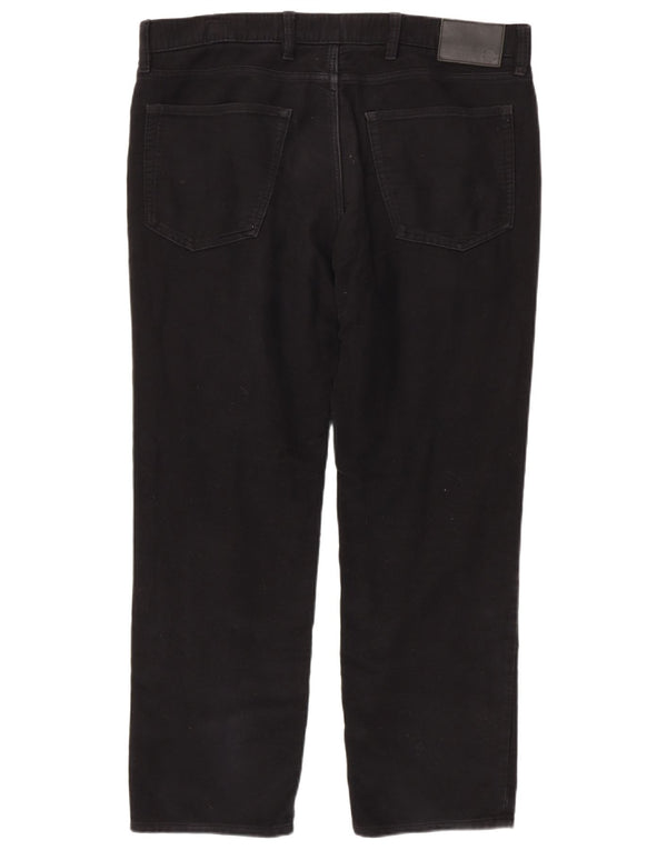 Pantaloni casual vestibilità regolare da uomo Marks & Spencer W38 L29 cotone nero
