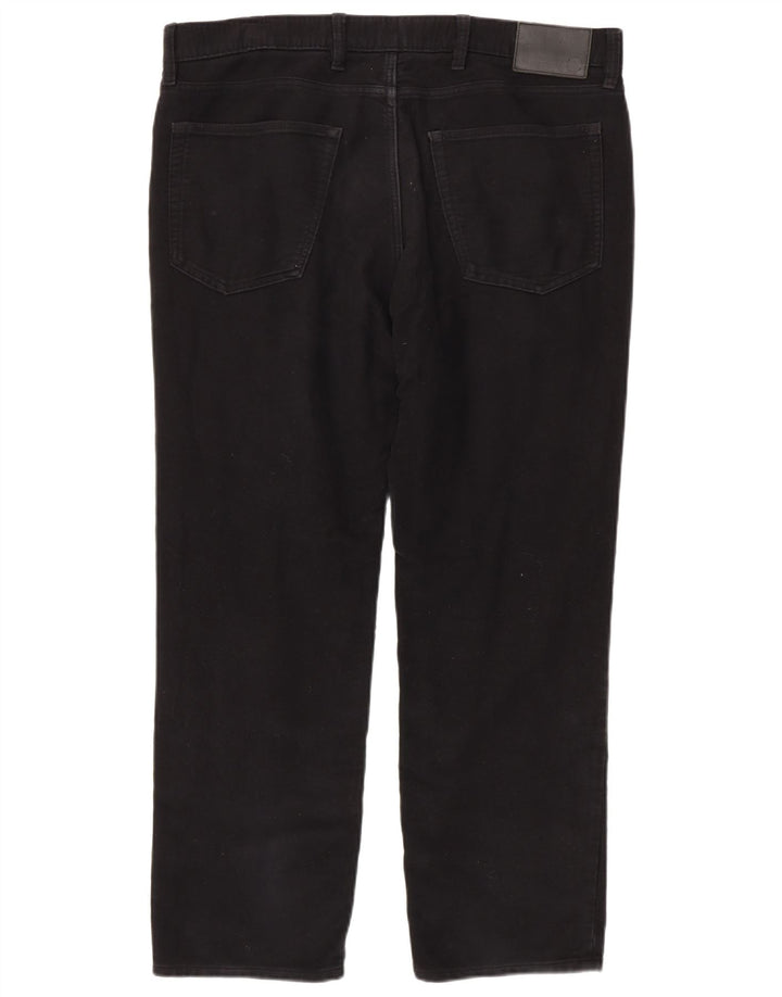 Pantaloni casual vestibilità regolare da uomo Marks & Spencer W38 L29 cotone nero
