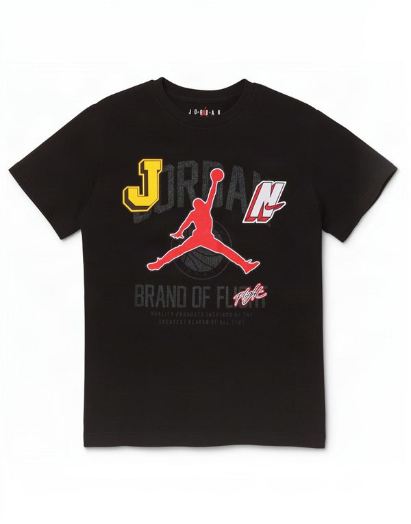 T-shirt grafica Jordan da bambino, 10-11 anni, cotone nero medio