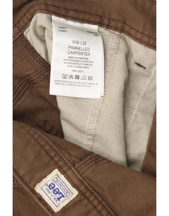 Pantaloni cargo affusolati Lee Carpenter da uomo W36 L30 in cotone marrone