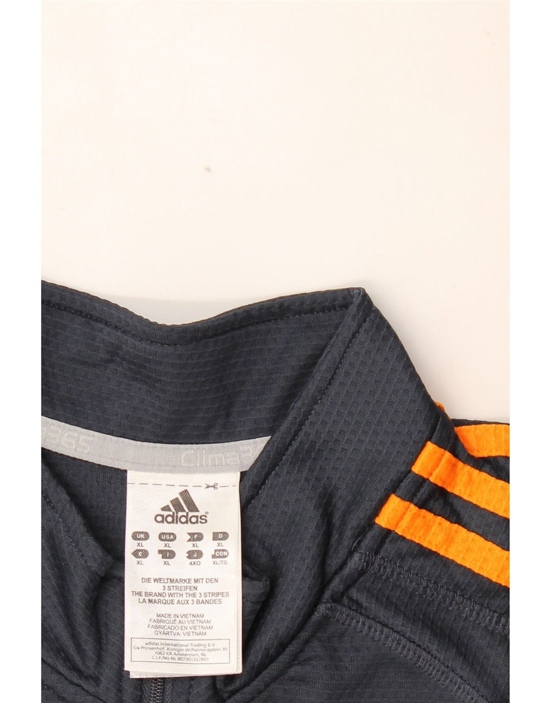 ADIDAS Maglia da tuta da uomo Clima 365 con zip e collo XL Blu navy