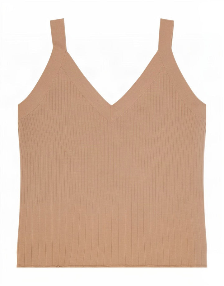 Canotta corta da donna Massimo Dutti UK 14 grande Beige