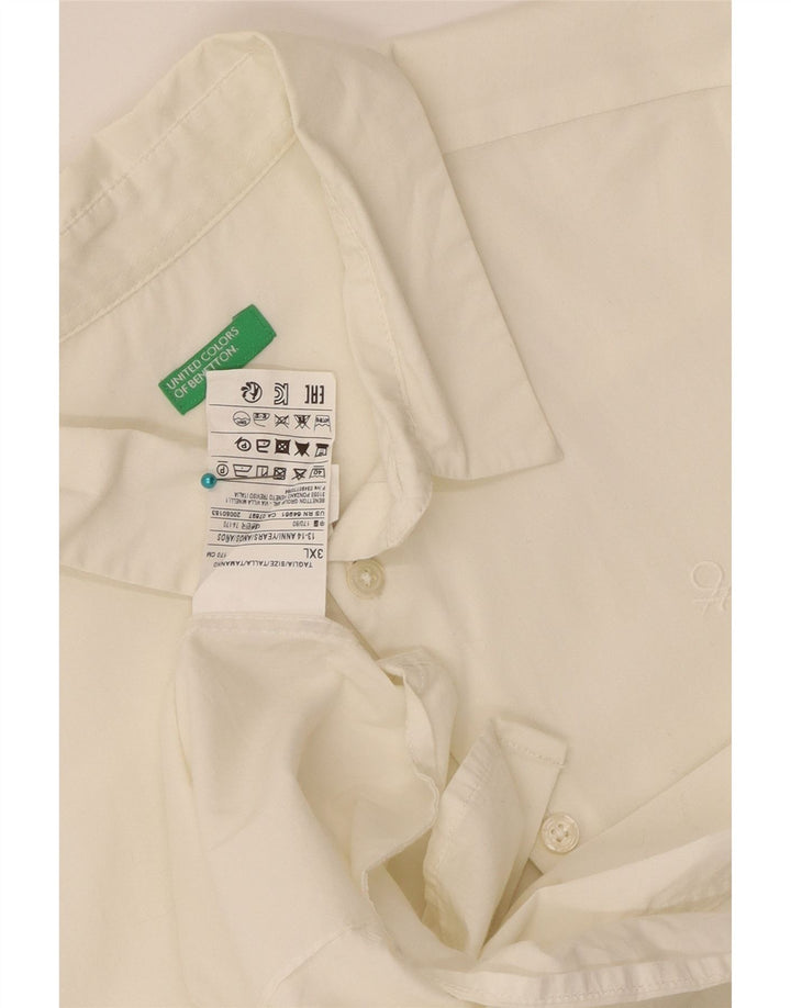 Maglia Benetton Bambino 13-14 Anni 3XL Cotone Bianco