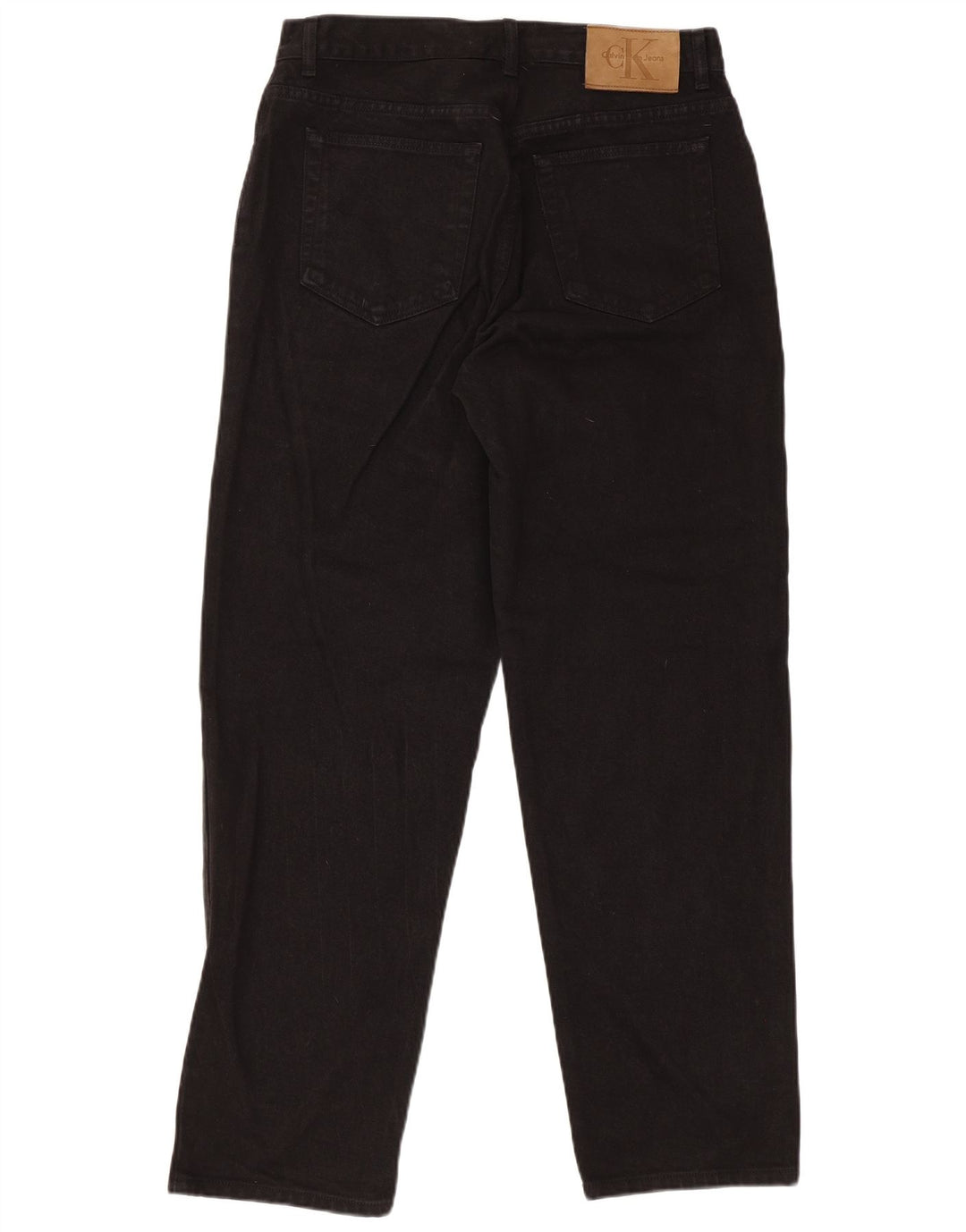 Jeans dritti regolari da uomo Calvin Klein W32 L30 cotone nero