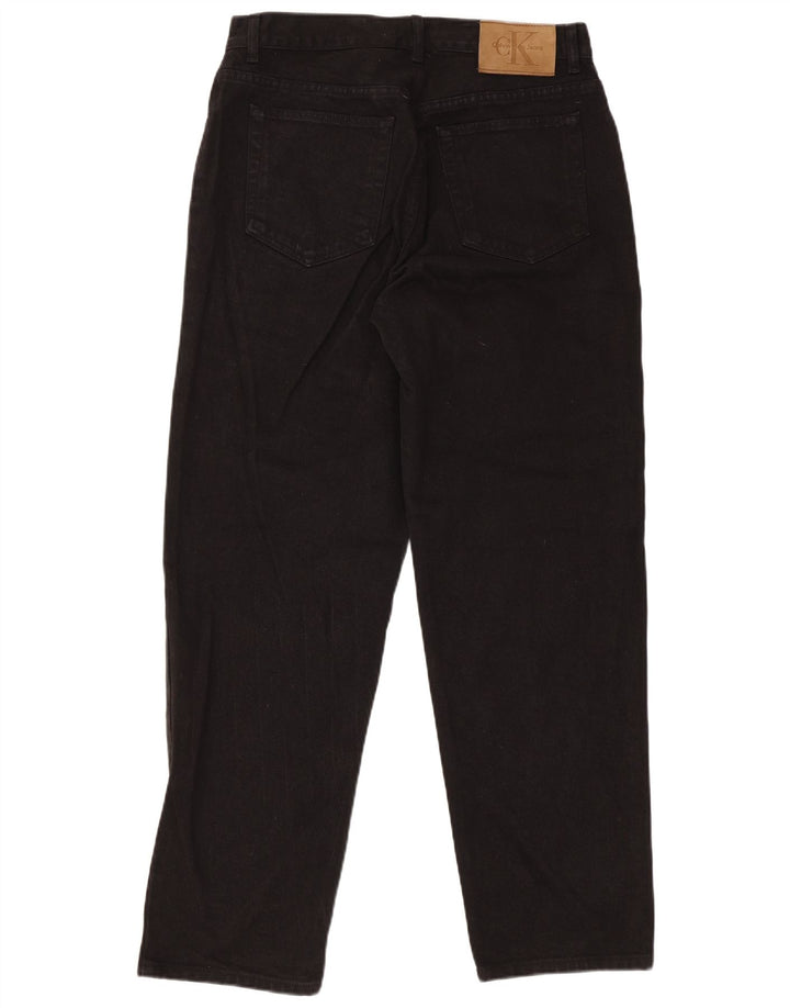 Jeans dritti regolari da uomo Calvin Klein W32 L30 cotone nero