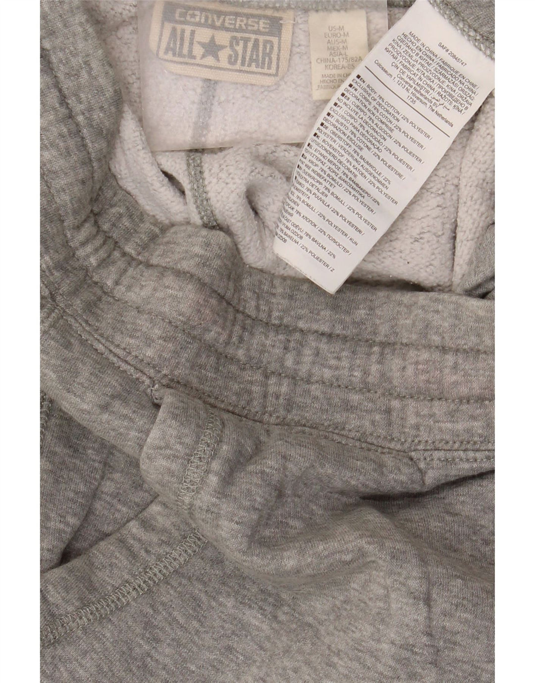 Converse Pantaloni da tuta da uomo Joggers Cotone grigio medio