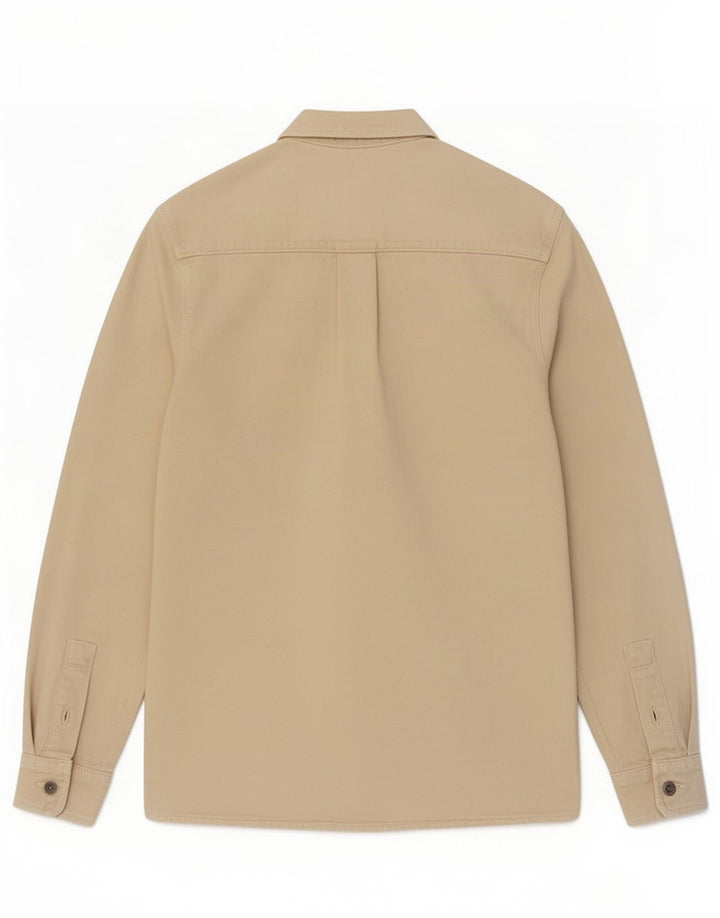 Camicia in denim da uomo Zara dalla vestibilità comoda, colore bianco sporco medio