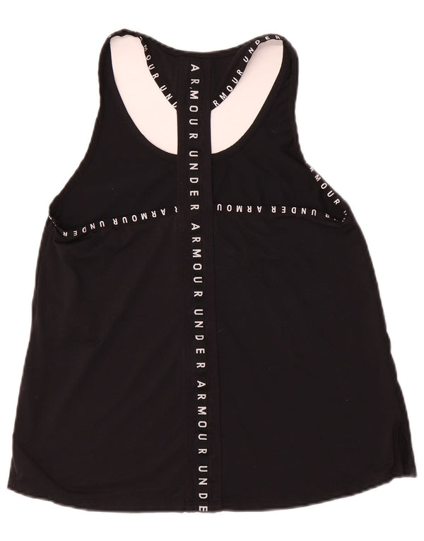 Canottiera grafica da donna Under Armour Heat Gear UK 10 piccola in poliestere nero
