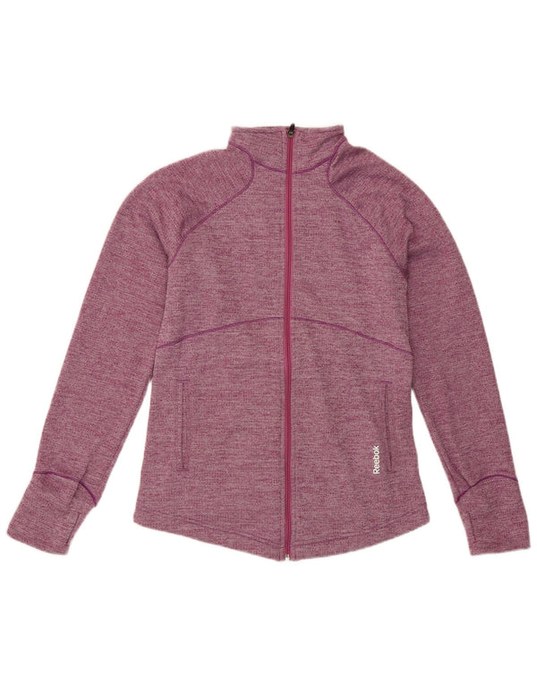 Giacca da tuta da donna REEBOK UK 8/10 Piccolo poliestere screziato viola