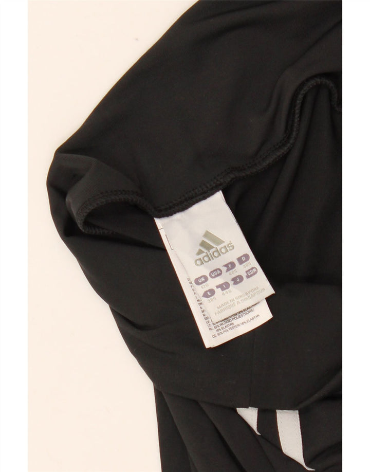 Pantaloni da tuta da donna ADIDAS Climalite a gamba larga UK 12 medio nero