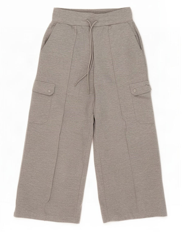 Pantaloni da tuta cargo da donna Marks & Spencer a gamba larga UK 10 Small Grigio