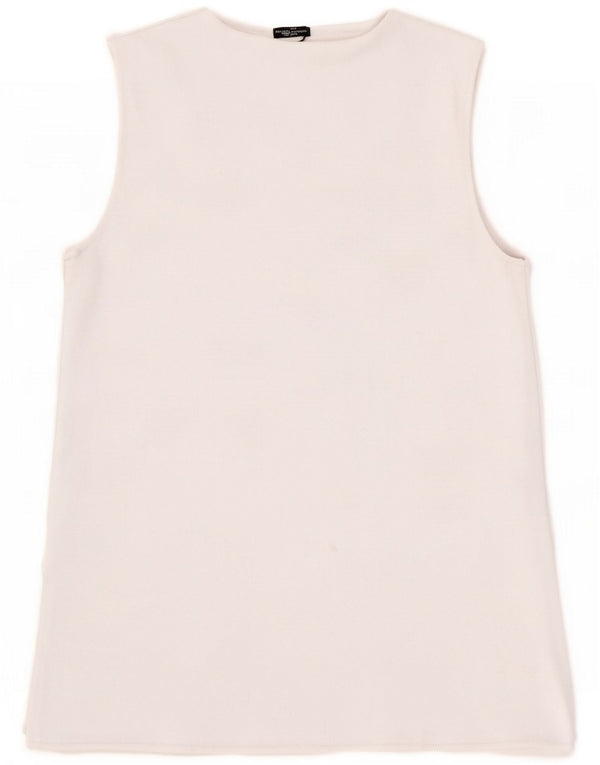 Zara Canotta da donna UK 10 Small Bianco Poliestere