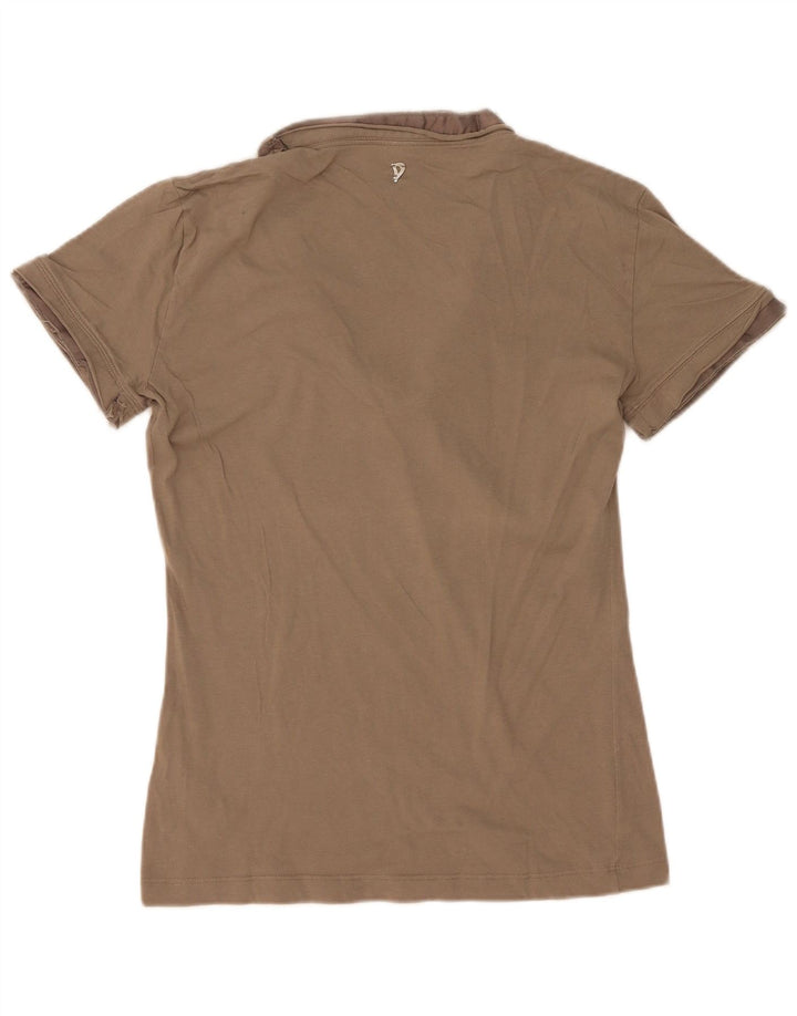 Dondup T-shirt da donna Top UK 12 medio cotone kaki