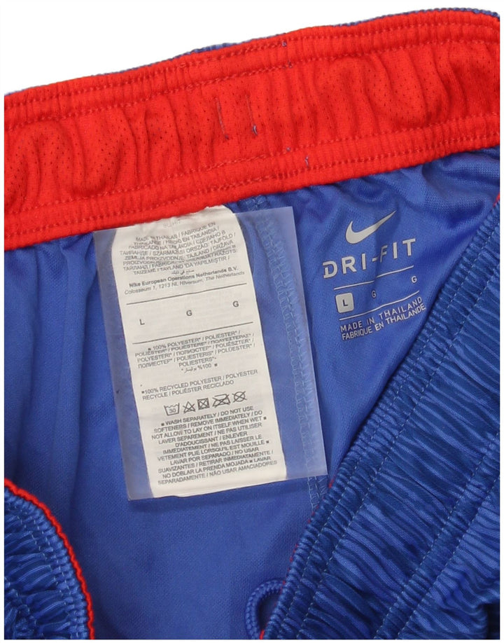 Pantaloncini sportivi da uomo Nike Dri Fit modello astratto, grandi blocchi di colore blu