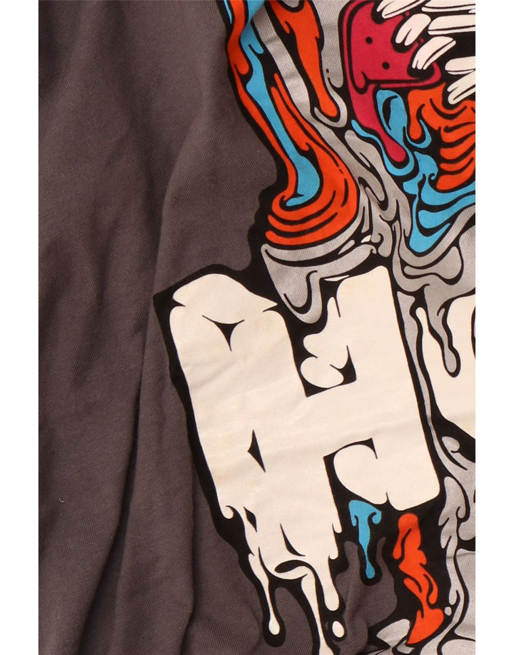 NIKE T-shirt grafica da uomo con vestibilità standard, grande, in cotone grigio