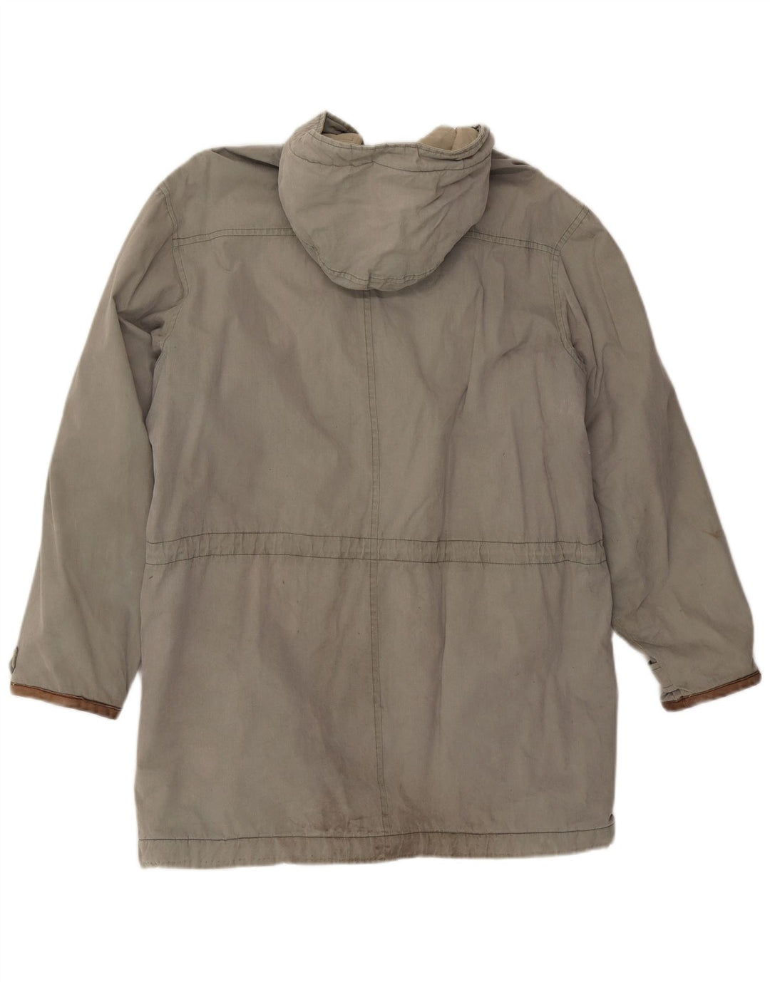Cappotto giacca a vento con cappuccio da uomo TIMBERLAND UK 38 Cotone grigio medio