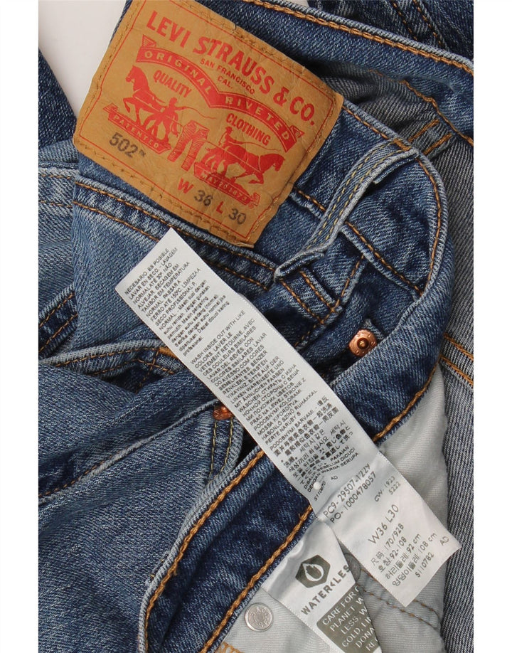 Levi's Uomo 502 Jeans affusolati W36 L30 Cotone blu