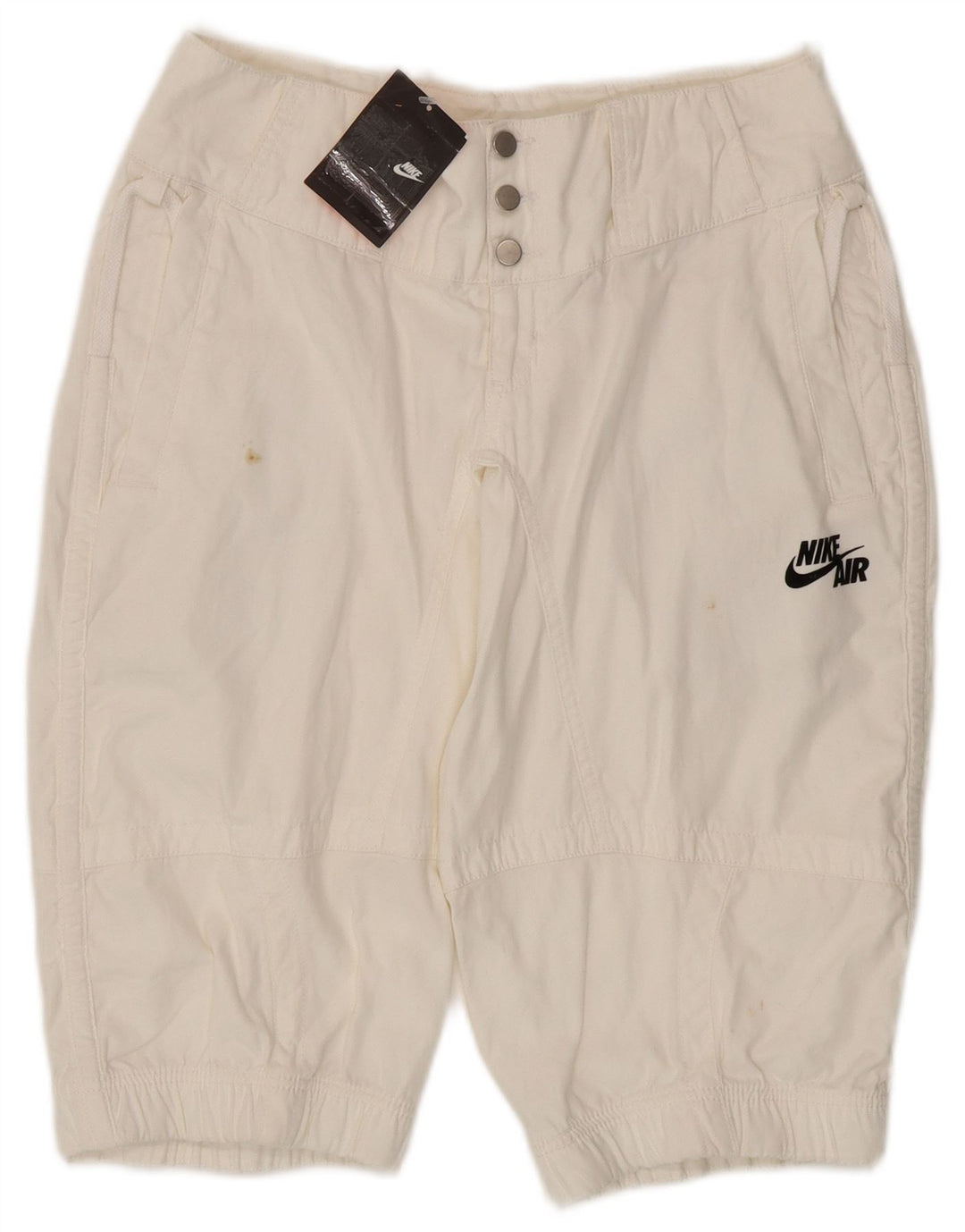 Pantaloncini chino da donna NIKE UK 8 piccoli W30 cotone bianco