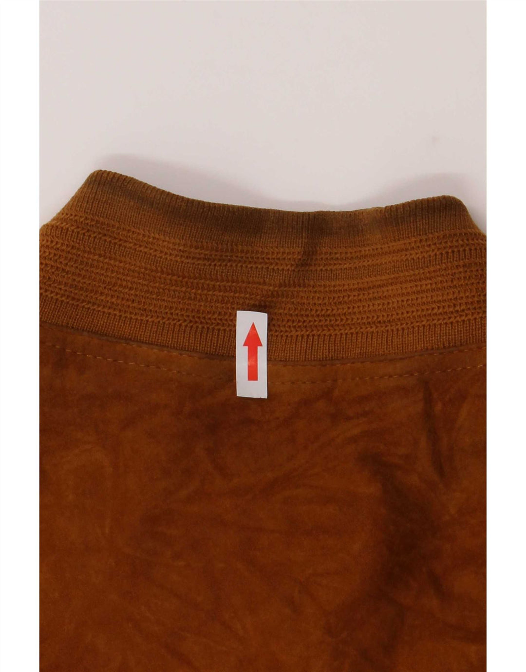 Giubbotto bomber vintage in pelle scamosciata da uomo IT 48 in pelle beige medio