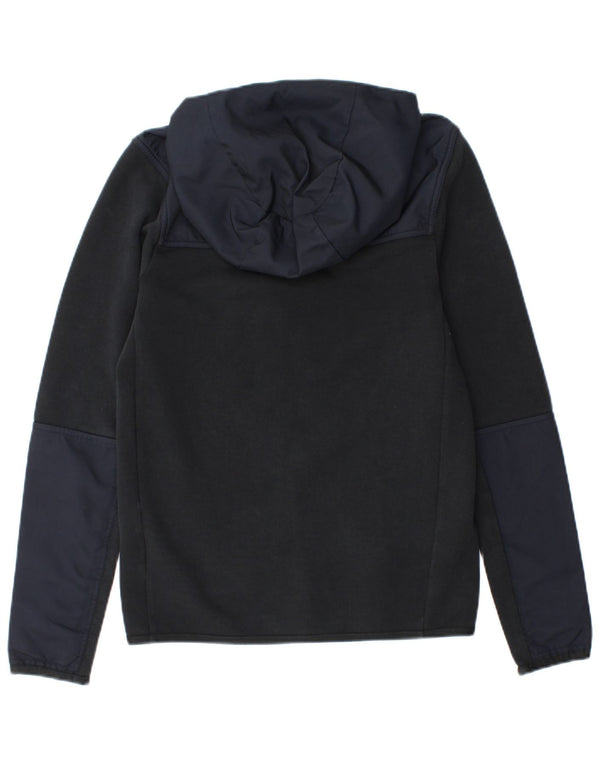 Felpa con cappuccio e zip Nike da uomo XS in cotone color block nero