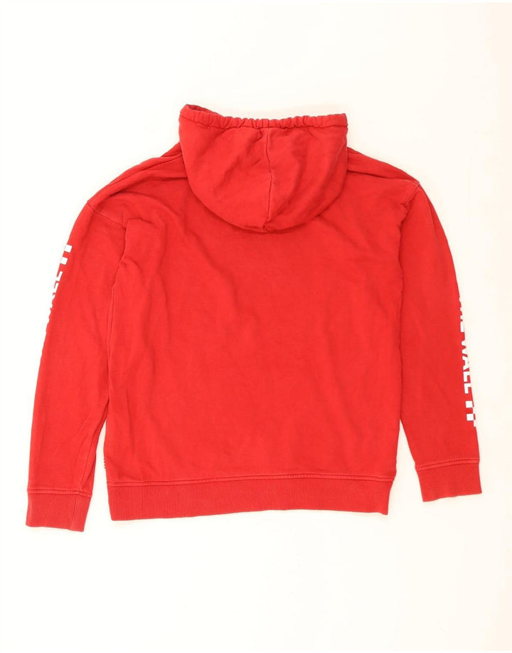 Felpa con cappuccio grafica da uomo VANS, cotone rosso medio