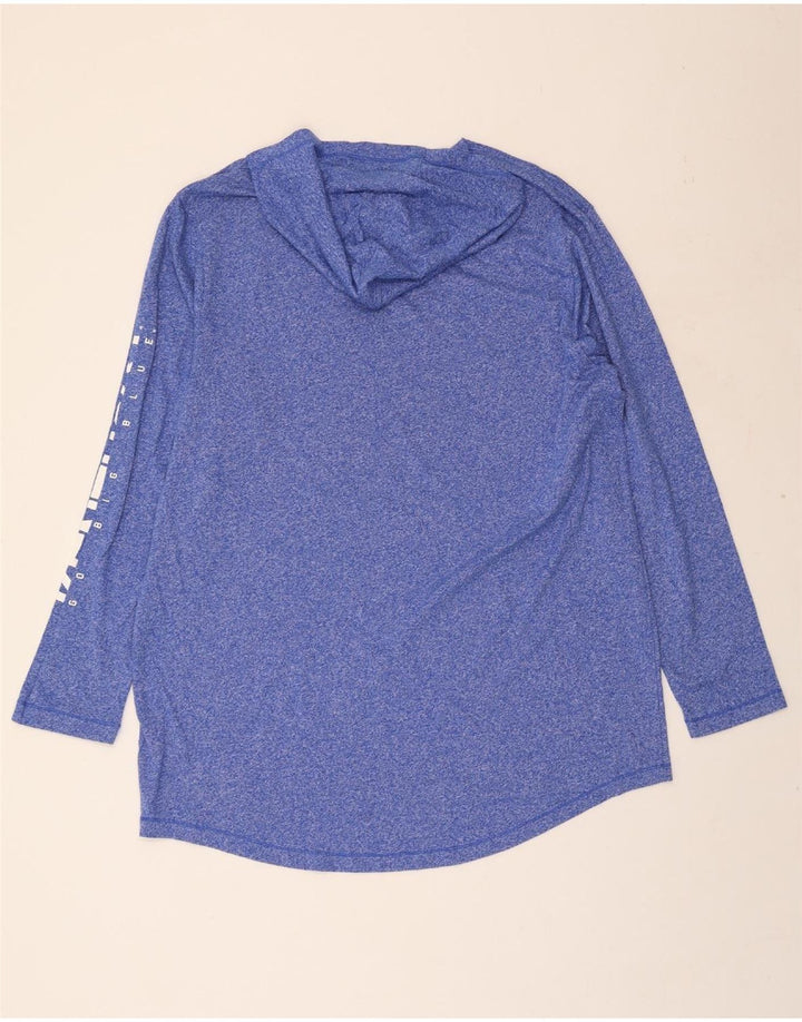 NIKE Mens Hooded Top Long Sleeve XL Blue Cotton