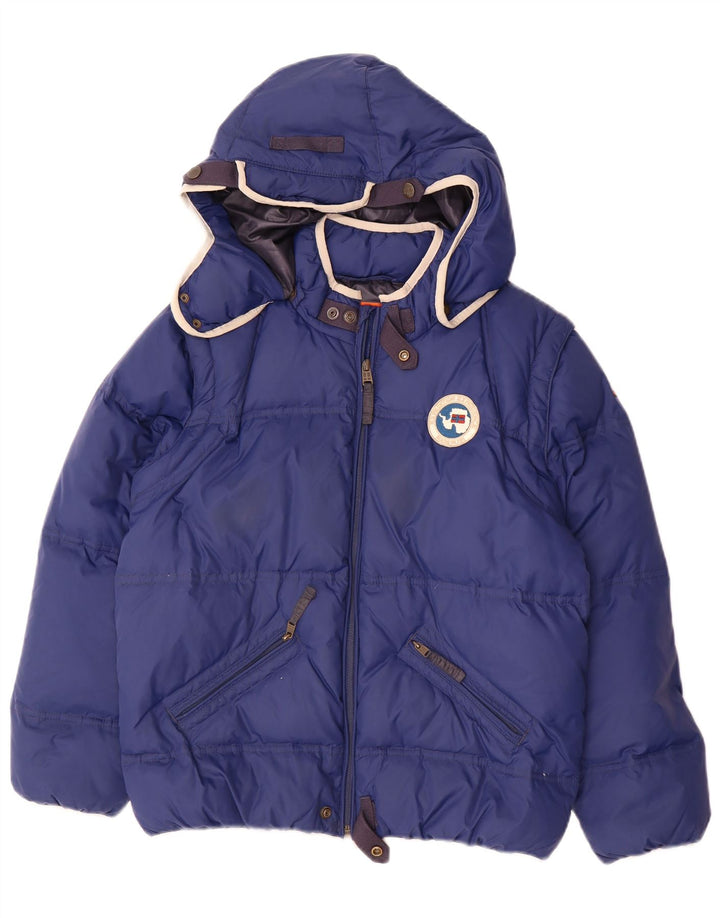 Giacca imbottita con cappuccio NAPAPIJRI per ragazzi 13-14 anni blu navy in poliammide