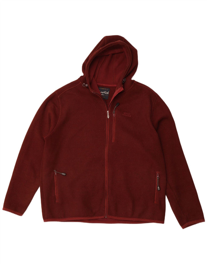 WEIRD FISH Maglione con cappuccio e zip da uomo 3XL poliestere marrone