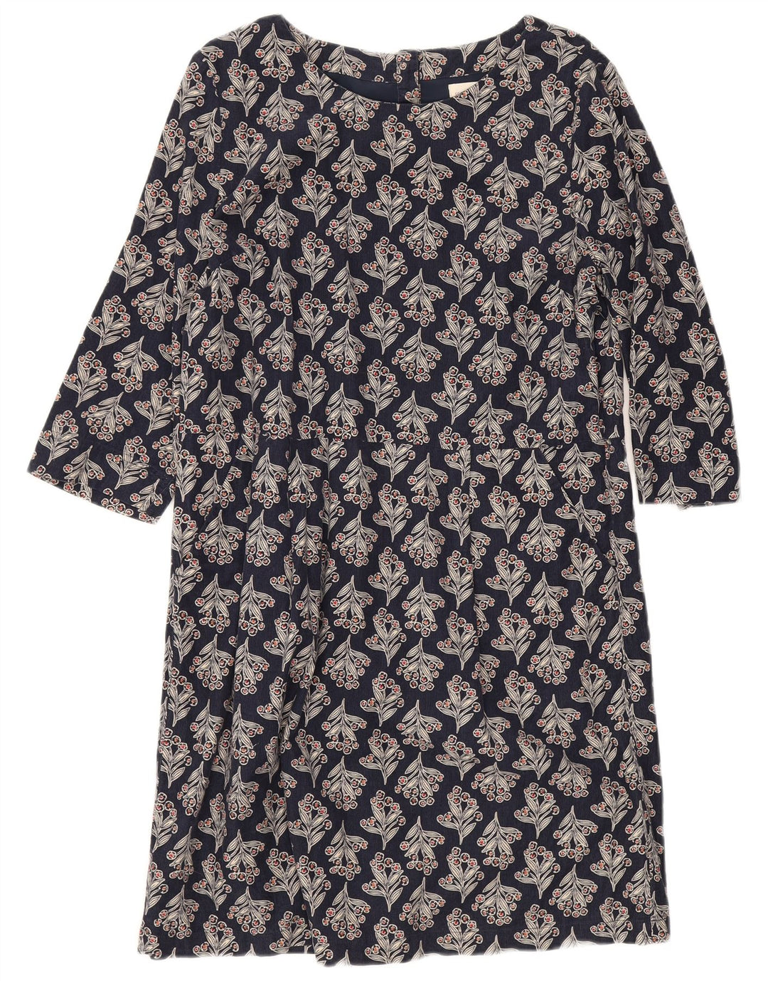 Abito a trapezio da donna Seasalt Cornwall UK 12 Medio blu navy floreale