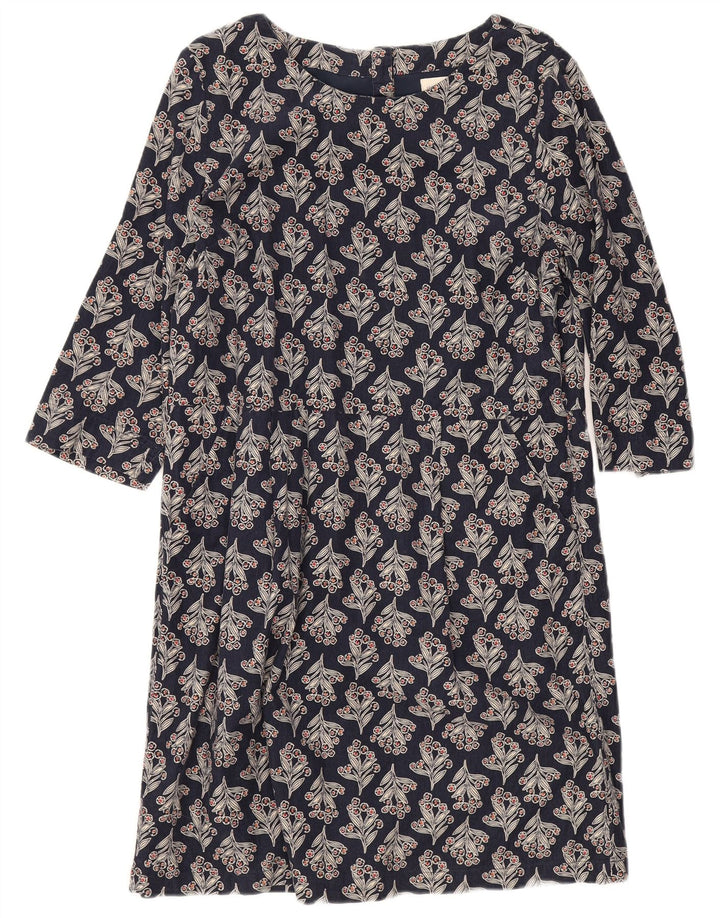 Abito a trapezio da donna Seasalt Cornwall UK 12 Medio blu navy floreale