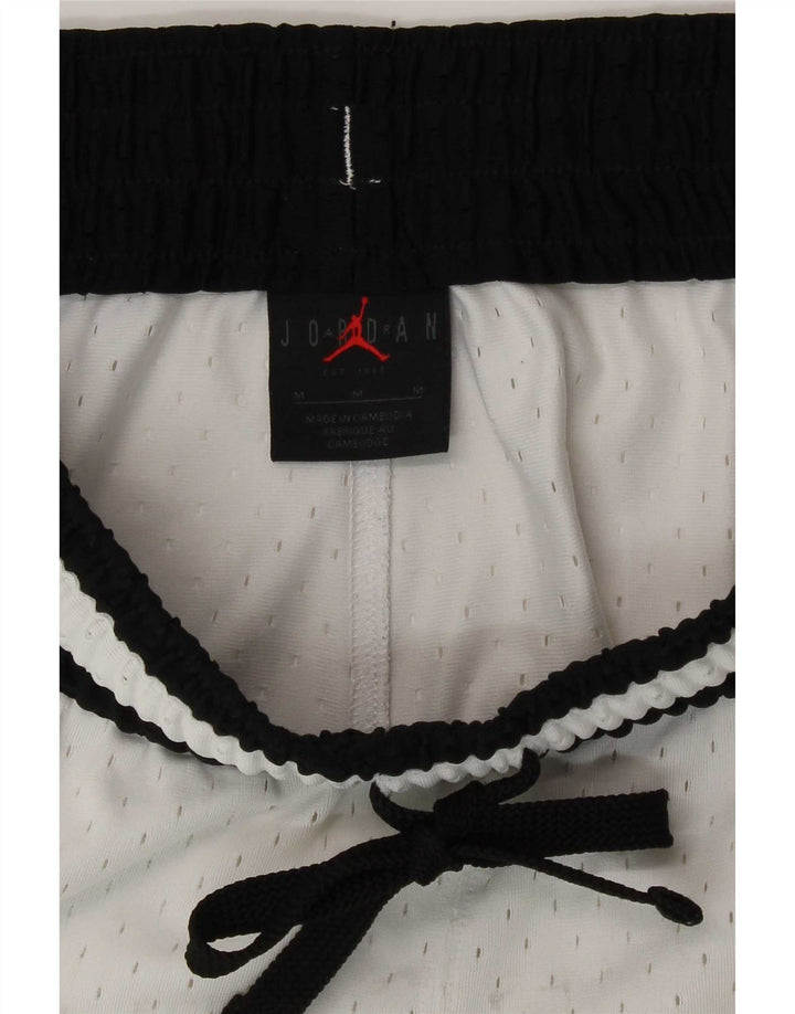 Pantaloncini sportivi Jordan Dri Fit Graphic da uomo, poliestere color block bianco medio