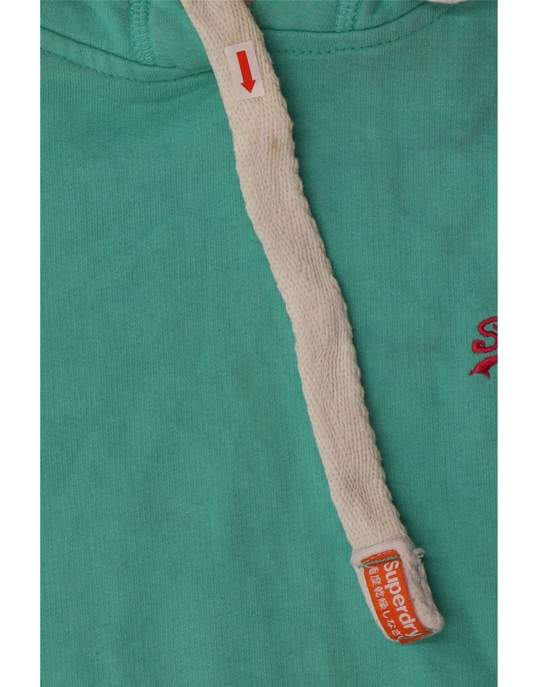 Felpa con cappuccio da donna Superdry UK 12 cotone turchese medio