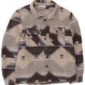 X-Mail Camicia da uomo overshirt in flanella Poliestere geometrico grigio medio
